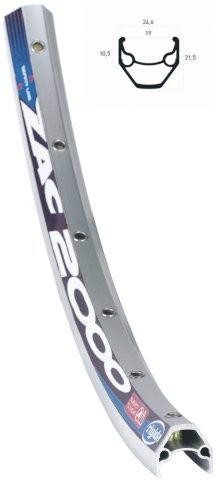 RYDE Vorderrad 26" ZAC 2000 559 x 19 | Nabe: Shimano HBQC400AALPQR schwarz | Schnellspanner | Speich