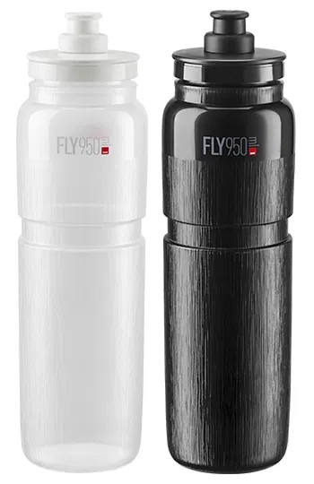 Elite Trinkflasche FLY Tex klar, graue graphik 0,95 L