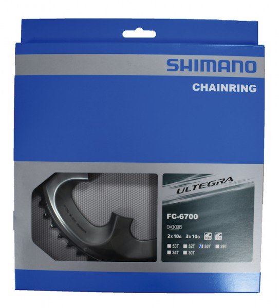 SHIMANO Kettenblatt Ultegra FC6750 50 Zähne | silber | Lochkreis: 110 mm