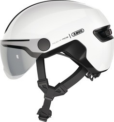 ABUS Fahrradhelm HUD-Y ACE shiny white M