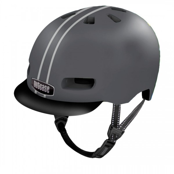 NUTCASE Street Sport Helm Suit & Tie Stripe, MIPS Größe: S | Kopfumfang: 52 - 56 cm | grau matt/refl