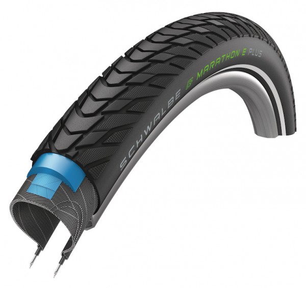 SCHWALBE Fahrradreifen Marathon E-Plus ADDIX HS498 27,5 Zoll | ETRTO: 50-584 | Draht | TwinSkin | AD