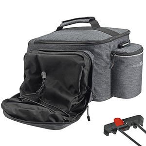 KLICKfix FAHRRAD-GEPÄCKTRÄGERTASCHE RACKPACK SPORT PLUS FÜR RACKTIME GRAU