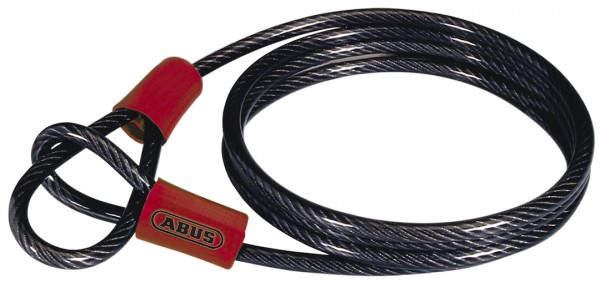 ABUS Schlaufenkabel Cobra 8 schwarz | Länge: 2000 mm | Durchmesser: 8 mm