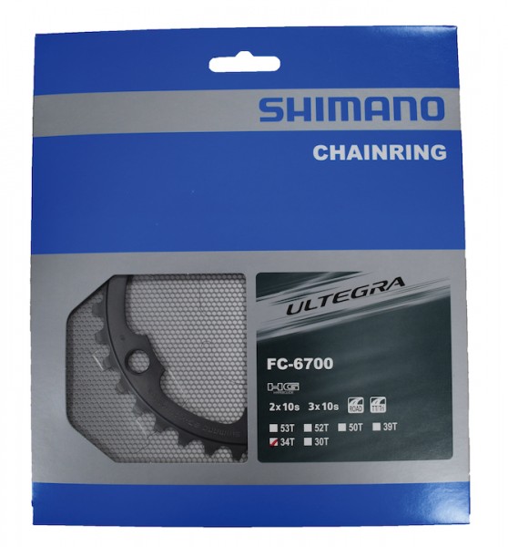 SHIMANO Kettenblatt Ultegra FC6750 34 Zähne | silber | Lochkreis: 110 mm