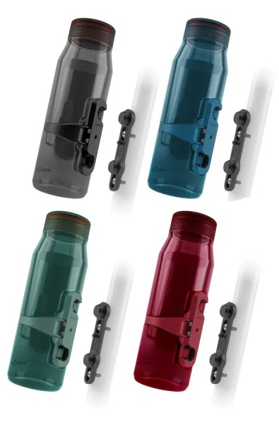 FIDLOCK Trinkflaschen Set TWIST inkl. bike base Inhalt: 700 ml | transparent schwarz