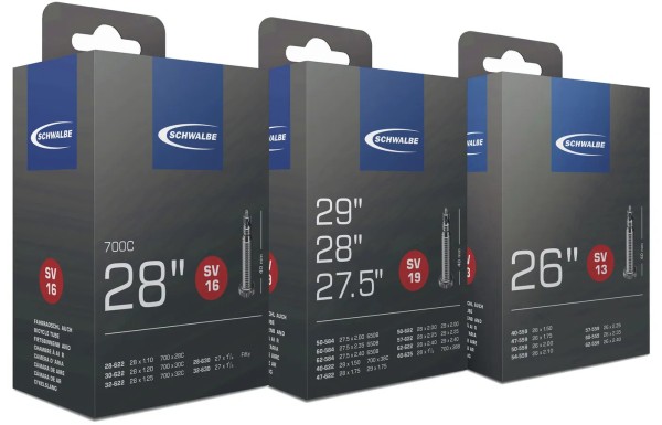 SCHWALBE Fahrradschlauch SV Ventil 28/29 Zoll | ETRTO: 54/75-584/622 | SV | Schwalbe Nr.: 19L | Vent