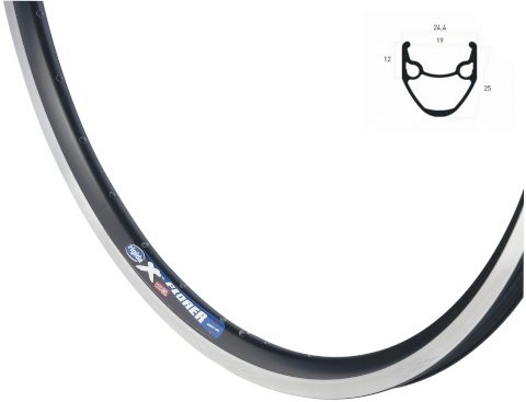 SCHÜRMANN Vorderrad 28" X-Plorer 622 x 19 | Laufradgröße: 28 | Nabe: Shim HBQC300AALPQR schwarz | Sc