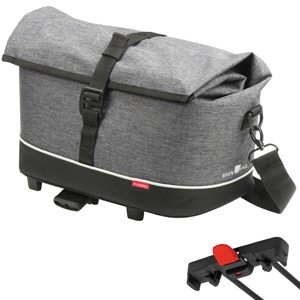 KLICKfix FAHRRAD-GEPÄCKTRÄGERTASCHE RACKPACK CITY FÜR RACKTIME GRAU