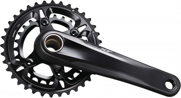 SHIMANO Kettenradgarnitur XT FCM81002 Hollow. II schwarz | Kurbellänge: 175 mm | Für Lagerschalen BB