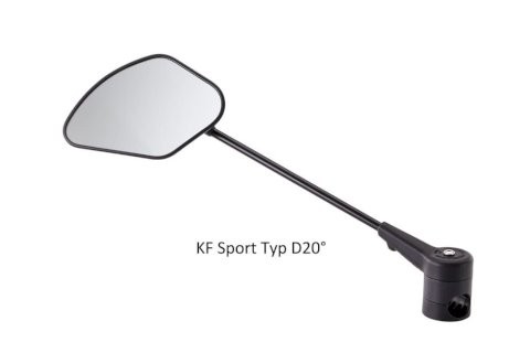 KRAMPE Lenkerspiegel KF Sport Typ D 20°, klappbar schwarz