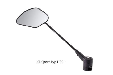KRAMPE Lenkerspiegel KF Sport Typ D 35°, klappbar schwarz