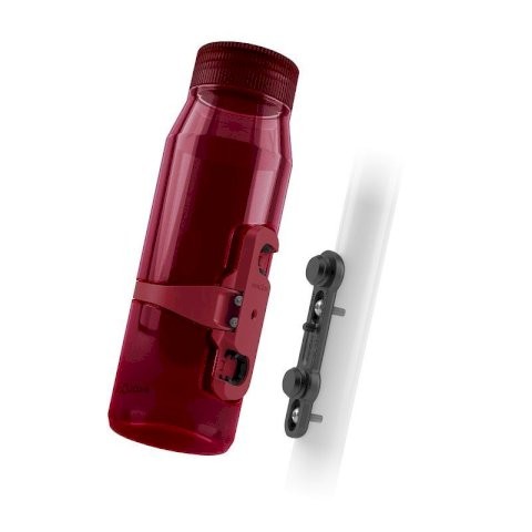 FIDLOCK Trinkflaschen Set TWIST inkl. bike base Inhalt: 700 ml | transparent rot