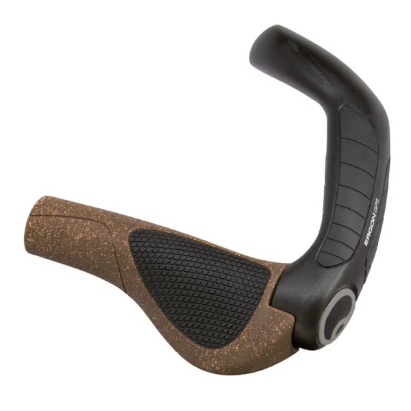 Ergon - GP5 Ergonomische Lock-on Fahrradgriffe mit extra-langem Bar-End