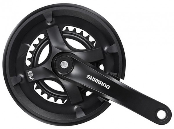 SHIMANO Kettenradgarnitur Tourney FCTY5012 4-kant schwarz | Kurbellänge: 175 mm | Für Lagerschalen B
