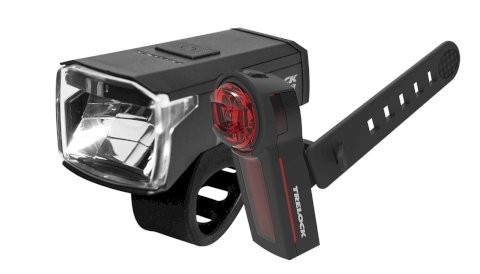 TRELOCK LED Akkuleuchten Set LS480 Lighthammer+ LS740 Vector Rear Signal inkl. Werkzeugfreier Siliko