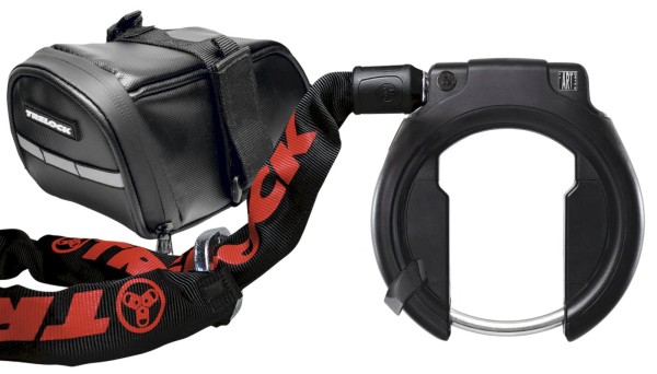 TRELOCK Rahmenschloss Set RS 453 P-O-C AZ schwarz