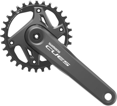 SHIMANO Kettenradgarnitur Cues FCU60001 2-PIECE schwarz