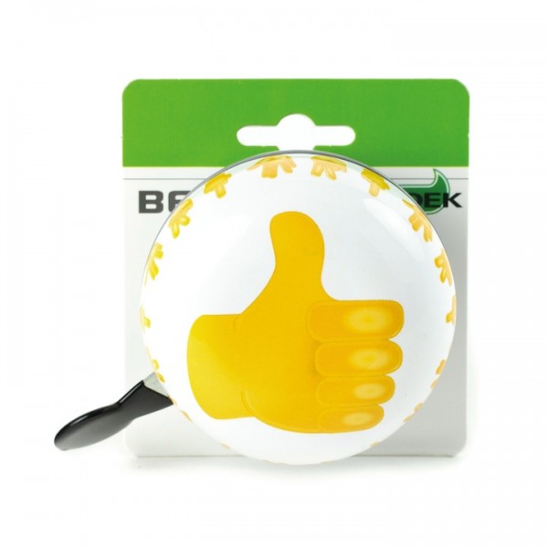 WIDEK Ding-Dong Glocke Thumbs up weiß / gelb | Motiv: Emoji | Durchmesser: 80 mm