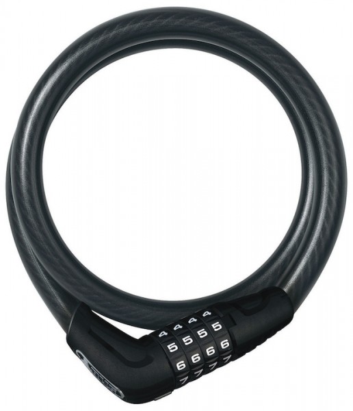 Fahrradschloss ABUS Kabelschloss Numerino 5412C 12 mm schwarz 85 cm 12 mm,schwarz,85 cm