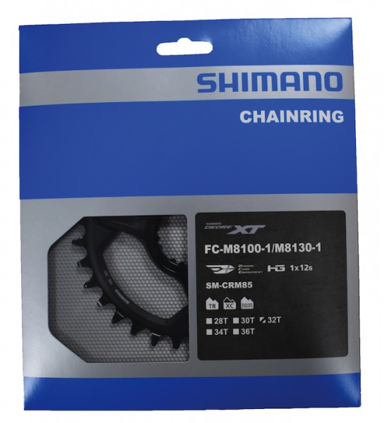 SHIMANO Kettenblatt Deore XT SMCRM85 32 Zähne | schwarz | Lochkreis: Direct Mount