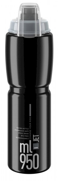 ELITE Trinkflasche JET Plus Inhalt: 950 ml | schwarz, graue Graphik