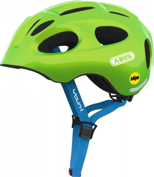 ABUS Fahrradhelm Youn-I MIPS sparkling green M Kopfumfang [cm] 52-57