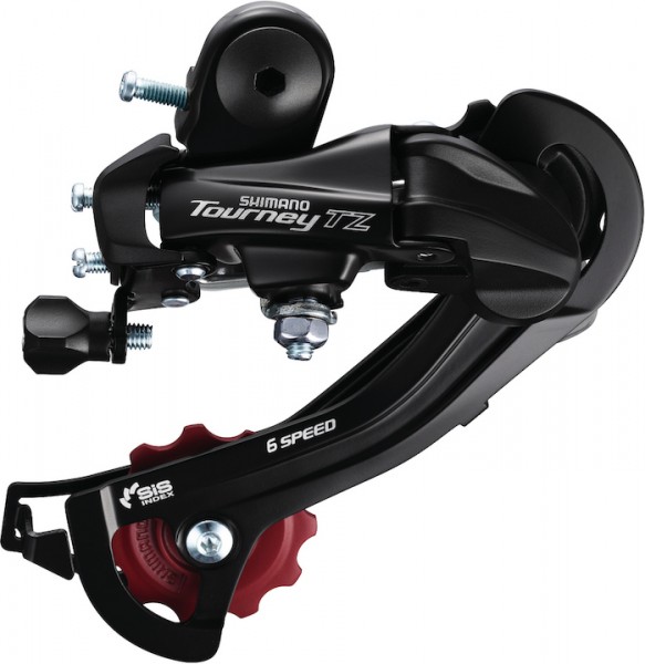 SHIMANO Schaltwerk Tourney RDTZ500 schwarz | Ausfallende ohne Schaltauge | 6-fach