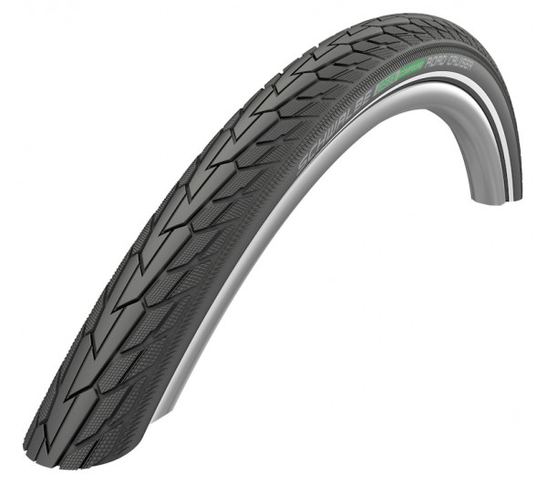 SCHWALBE Fahrradreifen Road Cruiser HS 484 28 Zoll | ETRTO: 47-622 | Draht | TwinSkin | schwarz Refl