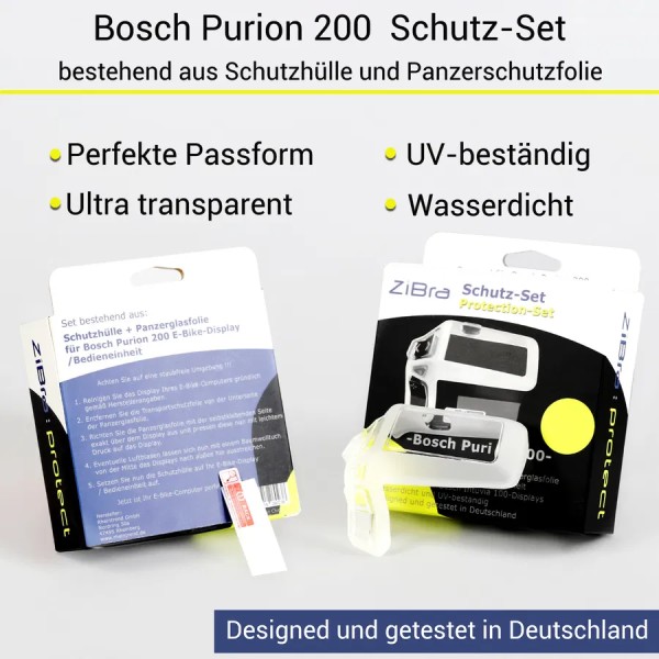ZIBRA Display Cover - Set für Bosch Purion 200 für Bosch Purion 200 | transparent