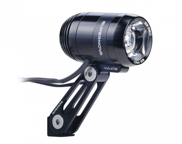 SUPERNOVA Dynamo-LED-Scheinwerfer E3 PRO 2 Befestigung: Gabelkrone | schwarz | An-/Ausschalter: Ja