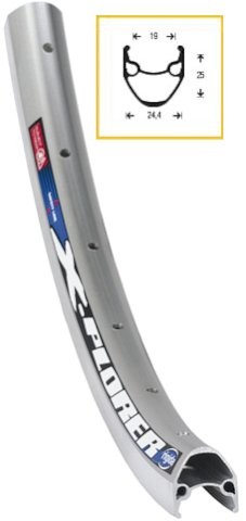 RYDE Hinterrad 28" X-Plorer 622 x 19 | Laufradgröße: 28 | Nabe: Shim FHQC300HMAZAPQR 8/9/10/11-fach