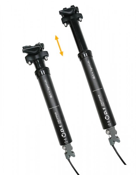 BY.SCHULZ Sattelstütze D.1 Ri absenkbar schwarz | Durchmesser: 30,9 mm | SB-Verpackung