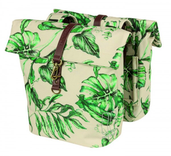 BASIL Doppelpacktasche Ever-Green Befestigung: Universal Bridge System | sandshell beige