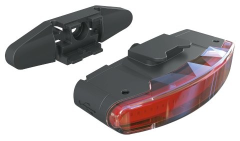 SKS LED-Rücklicht für Gepäckträger Infinity inkl. Adapter, Gummiringe | Befestigung: Gepäckträger