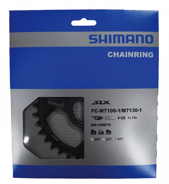 SHIMANO Kettenblatt SLX SMCRM75 34 Zähne | schwarz | Lochkreis: Direct Mount