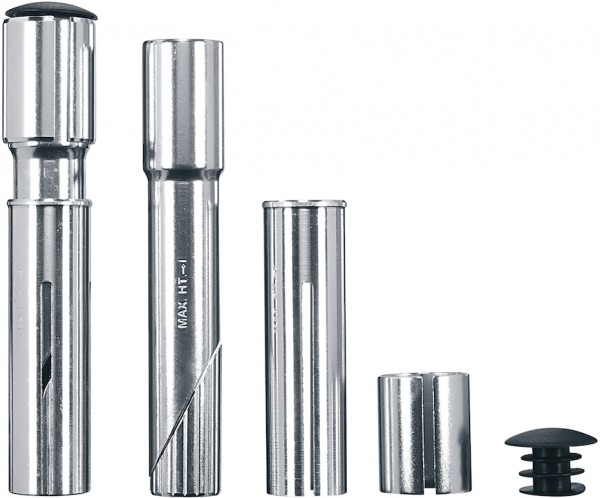 ERGOTEC Adapter-Set Ahead-Vorbau silber | für Ahead-Vorbau 25,4/28,6 mm