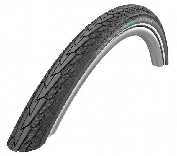 SCHWALBE Fahrradreifen Road Cruiser HS 484 28 Zoll | ETRTO: 42-622 | Draht | TwinSkin | schwarz Refl