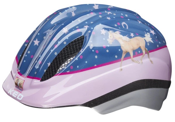 KED Kinderhelm Meggy II Original Pferdefreunde blau/rosa S/M (49-53 cm)