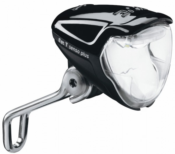 B&M Dynamo-Scheinwerfer Lumotec IQ2 Eyc Tsensoplus Befestigung: Gabelkrone | schwarz | An-/Ausschalt