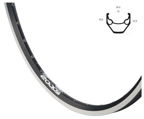 RYDE Vorderrad 28" ZAC 2000 622 x 19 | Laufradgröße: 28 | Nabe: Shim HBQC400AALPQR schwarz| Schnells