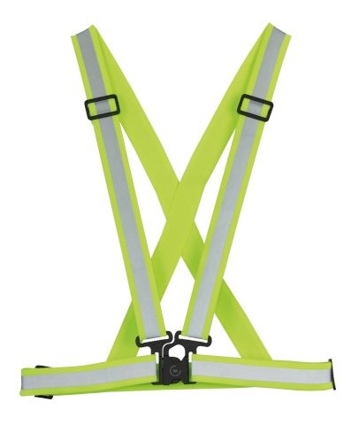 WOWOW Reflexschärpe Cross Belt gelb / silber