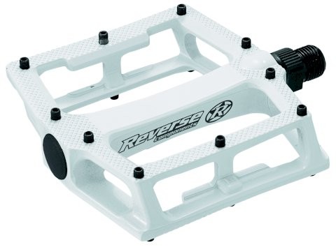 REVERSE Plattformpedal Super Shape-3-D Gewinde: 9/16 Zoll | kugelgelagert | weiß | SB-Verpackung