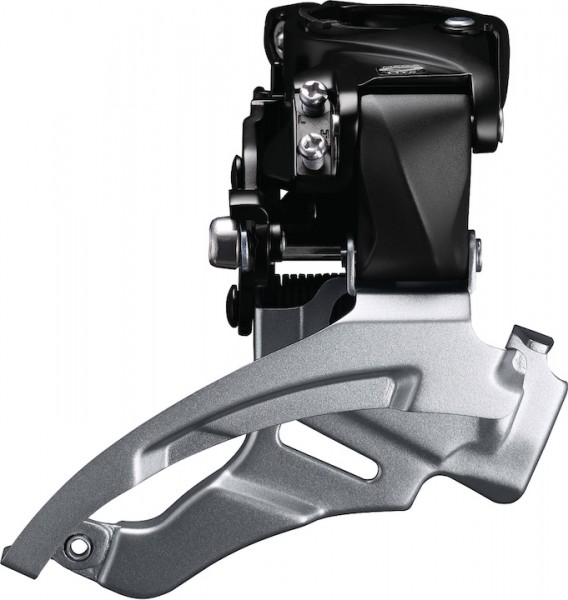 SHIMANO Umwerfer Altus FDM2000 silber | Down Swing Schelle | Ausführung: 66-69 Grad | 9-fach | Dual