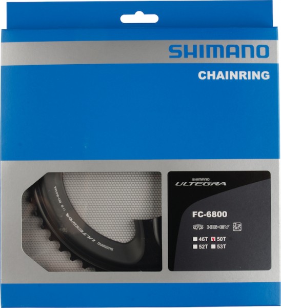 SHIMANO Kettenblatt Ultegra FC6800 50 Zähne | grau | Lochkreis: 110 mm