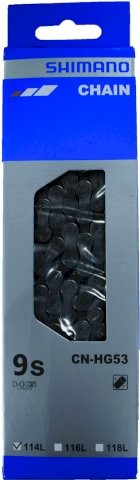 SHIMANO Fahrrad Kette SB-Verpackung CNHG53 | Kompatibilität: 9-fach | 114 Glieder | Verschluss: Kett