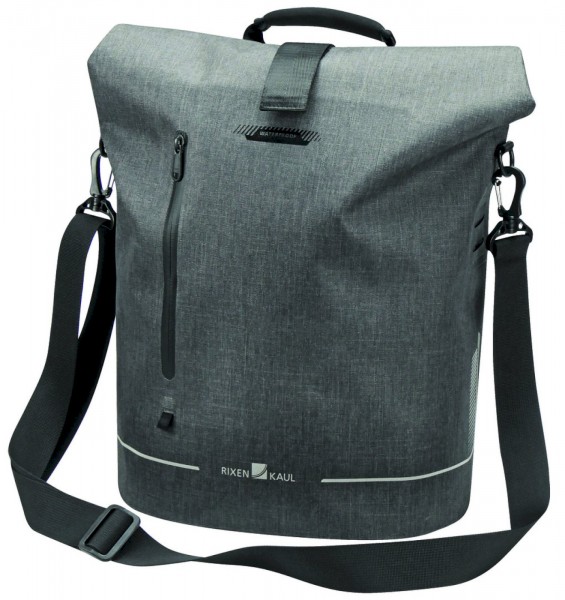 RIXEN & KAUL Einzeltasche Lightpack GT Waterproof grau | Für Gepäckträger (Druchmesser 8 - 16 mm)