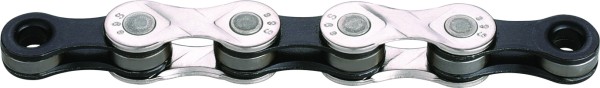 KMC Fahrrad Kette X9 Kompatibilität: 9-fach | SB-Verpackung | silber/schwarz | 114 Glieder