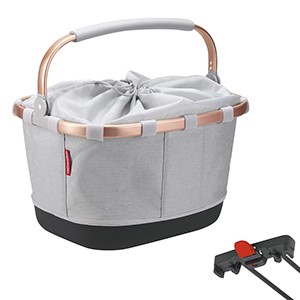 KLICKfix FAHRRADKORB CARRYBAG GT FÜR RACKTIME TWIST SKY ROSE