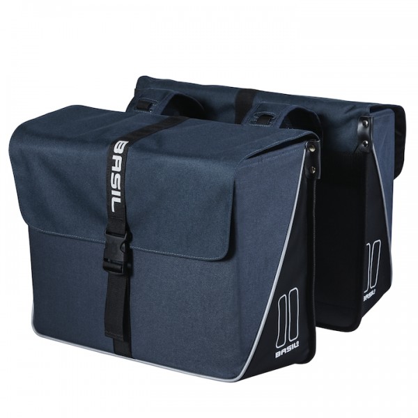 BASIL Doppelpacktasche Forte blau / schwarz